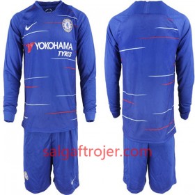 Chelsea Fodboldtrøjer Børn Hjemmebanesæt 2018/19 Langærmet